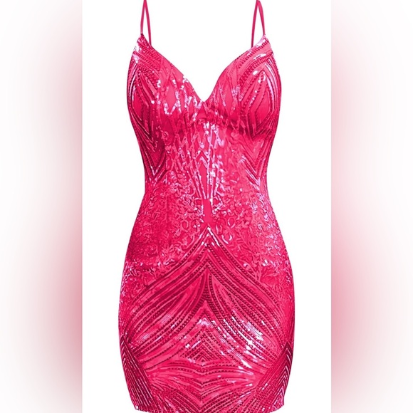 Stunning Pink Sequin Dress - Picture 2 of 9